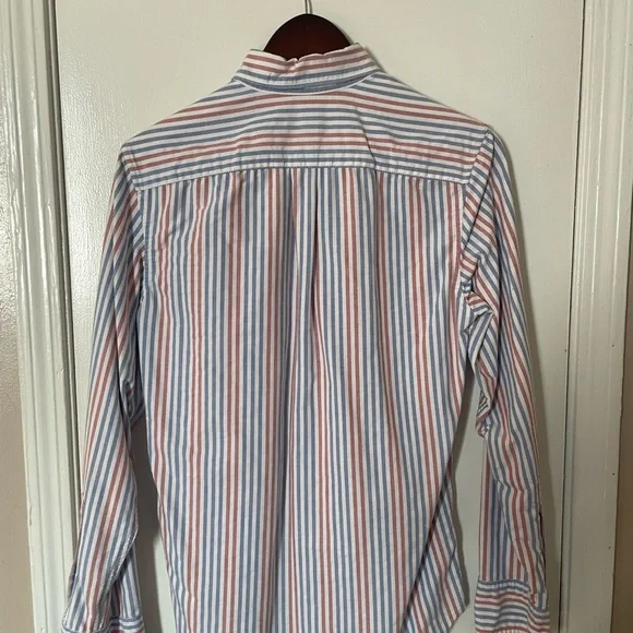 J.Crew Flex Oxford Button-Down Shirt – Red & Blue Stripe – Men’s XS - Picture 2 of 4